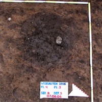 Traces of wooden posts